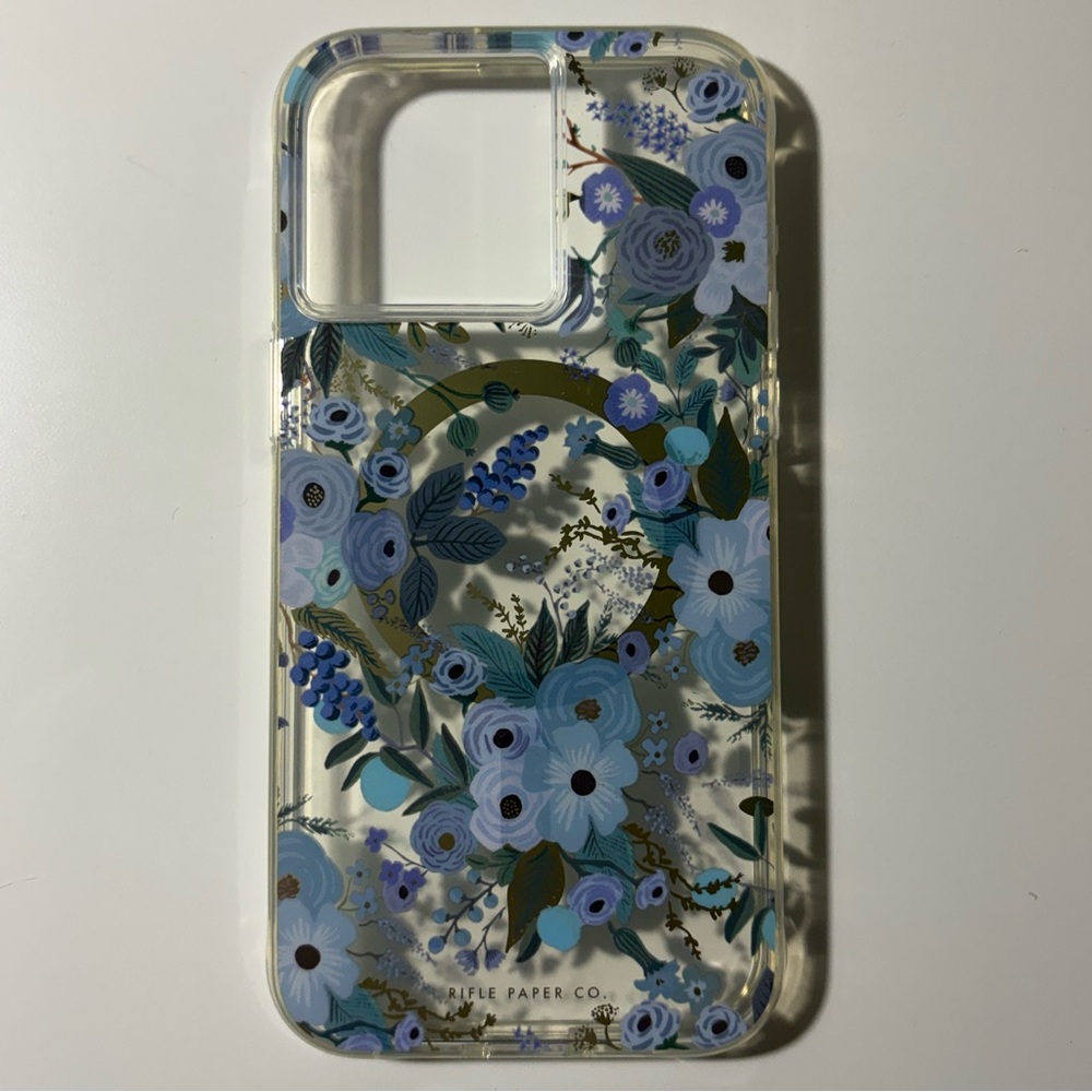 Rifle Paper Co. iPhone 15 Pro Max Case - Garden Party Blue